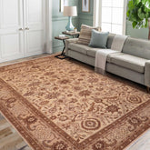 handmade Traditional Kafkaz Tan Lt. Tan Hand Knotted RECTANGLE 100% WOOL area rug 10 x 13